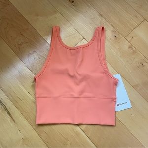 NWT Lululemon Power Pivot Tank *Rib Top Neon Orange